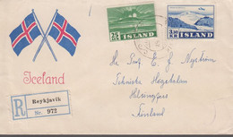 1953. ISLAND. Airmail. 3,30 Kr. + 25 AUR HEKLA. On AIR MAIL Cover To Helsingfors, Fin... (Michel 280+) - JF367012 - Cartas & Documentos