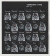 USA--Plate Of 24 Stamps-Catalog Value $  26.40-" FIRST MOON LANDING -5o-th ANNIVERSARY". - North  America