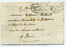 COMMISSAIRE DE POLICE DE LYON  / Dept 68 Rhône / 1811 - 1801-1848: Precursors XIX