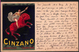 Lib583 - VINTAGE Illustrated ADVERTISING POSTCARD  - PUBBLICITARIA Illustrata:  CINZANO Cappiello TORINO - Cappiello