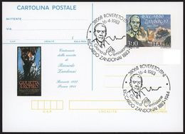 REPUBBLICA 1983 - 100° Della Nascita Di R. Zandonai Cartolina Postale - £. 300  - Filagrano 194 Annullo FDC - Stamped Stationery