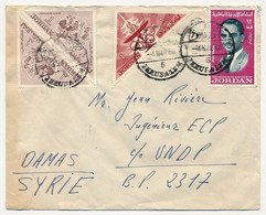 JORDANIE - Enveloppe Affr. Composé - 4 Mars 1966 - JERUSALEM - Jordania