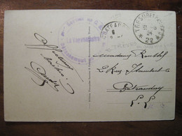 France 1924 Cpa Cachet Militaire Détachement De Trèves Allemagne FM Poste Aux Armées Dr Occupation - Military Postmarks From 1900 (out Of Wars Periods)