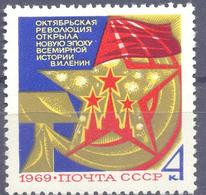 1969. USSR/Russia, 52nd Anniv. Of October Revolution, 1v, Mint/** - Ongebruikt