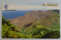 ST HELENA - GPT - £5 - Sandy Bay With Lot And Lot's Wife In Background - 327CSHC - Used - Sainte-Hélène
