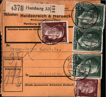 ! 1942 Hamburg 33 Nach Hainichen, Framo Werke, Paketkarte, Deutsches Reich, 3. Reich - Brieven En Documenten