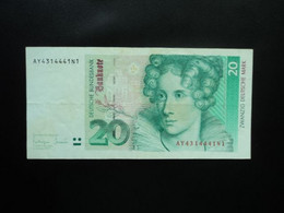 RÉPUBLIQUE FÉDÉRALE ALLEMANDE * : 20 DEUTSCHE MARK  1-10-1993   CA 304a, ** / P 39b       TTB+ - 20 DM