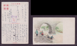 JAPAN WWII Military Washing By The River Picture Postcard Central China WW2 MANCHURIA CHINE MANDCHOUKOUO JAPON GIAPPONE - 1943-45 Shanghái & Nankín