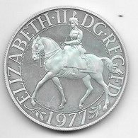 *great Britain 25 Pence 1977 Silver Km 920a  Catalog Val 28$ - 25 New Pence