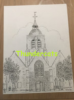 ORIGINELE GROTE TEKENING DOOR PAUL GHYSELEN GHIJSELEN 1990 PROVEN ST VICTORKERK - Dessins