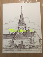 ORIGINELE GROTE TEKENING DOOR PAUL GHYSELEN GHIJSELEN 1992 LENDELEDE ST BLASIUSKERK - Dessins