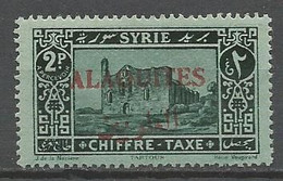 ALAOUITES TAXE N° 8 NEUF* TRACE DE CHARNIERE TB  / MH - Unused Stamps