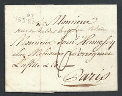 L 1811 Marque I/OSTENDE + 6 Pour Paris - 1794-1814 (Französische Besatzung)