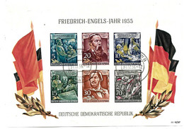 DSP570/ F. Engels 1955, Mi. Block 13, Mit Tagesstempel   O - 1950-1970