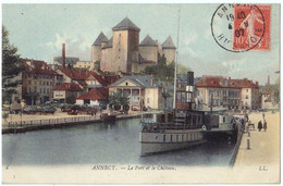 ANNECY (74) – Le Port Et Le Château. Editeur LL 4. - Annecy