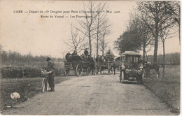 LURE 70 HAUTE SAONE  CPA DEPART DU13è DRAGON  POUR PARIS 1er MAI 1906 - Lure