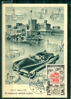 CM-Carte Maximum Card # 1955-Monaco # Sport Automobile, Autosport # XXV° RALLYE De Monaco-Monte Carlo - Cartoline Maximum