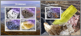 CHAD 2020 MNH Minerals Mineralien Mineraux M/S+S/S - OFFICIAL ISSUE - DHQ2041 - Minerales