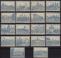 Czechoslovakia LABEL CINDERELLA VIGNETTE MNH Tourism Palace Church Cathedral Fortress Beroun Kladno Nymburk - Verzamelingen & Reeksen