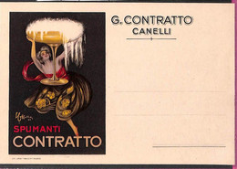 Lib588 - VINTAGE Illustrated ADVERTISING POSTCARD  - PUBBLICITARIA Illustrata:   Cappiello SPUMANTI CONTRATTO Wine - Cappiello