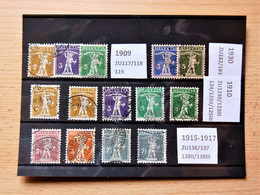 Suisse Switzerland - Fils De Tell 1909 1910 1915-17 1930 - Otros & Sin Clasificación