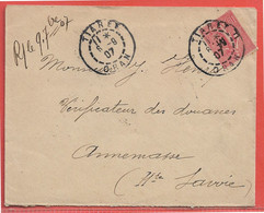 ALGERIE LETTRE FRANCHISE MILITAIRE DE 1907 DE TIARET POUR ANNEMASSE FRANCE - Lettres & Documents
