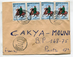 DAHOMEY 1972 - Affr. Multiple Sur Lettre Pour La France - Cavalier Bariba - Bénin – Dahomey (1960-...)