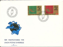 Liechtenstein FDC 6-6-1974 UPU Complete Set With Cachet - FDC