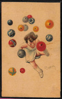 Lib832 - VINTAGE Illustrated ADVERTISING POSTCARD  - PUBBLICITARIA Illustrata:   Cappiello PIRELLI Football Balls - Cappiello