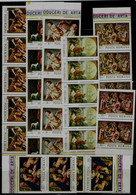 ROMANIA 1968 PAINTING FROM THE NATIONAL GALLERY BUCHAREST STRIP OF 5 MI No 2706-11 MNH VF !! - Neufs