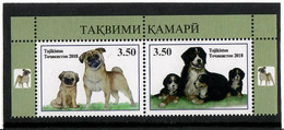 Tajikistan 2018 .  The Year Of Dog. 2v. Of Pairs . Michel # 782-83A - Tayikistán