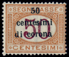 ITALY ITALIA TRENTO E TRIESTE 1919 SEGNATASSE 50 C. (Sass. 6) NUOVO LINGUELLATO * - Trento & Trieste