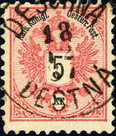 AUTRICHE / AUSTRIA 1887 Mi.46B OBLITÉRÉ / CANCELLED "DESCHNA / DEŠTNÁ" (CZECH) - Gebraucht