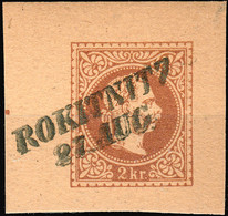 AUTRICHE / AUSTRIA "ROKITNITZ" (kaL Klein 4208a) /2Kr. Cut-out/Ausschnitt - Oblitérés