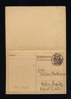 AUTRICHE / AUSTRIA 1925 MiP277a CPRP 10Gr REPLY PAID POSTAL CARD USED To BERLIN - Tarjetas