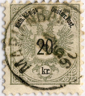 AUTRICHE / AUSTRIA 1890 " MARIENBAD " (gEj Klein 2902c) /Mi.48 P.10 - Oblitérés