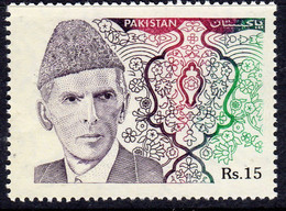 Pakistan 1994 Mohammed Ali Jinnah Definitives 15 Rs Value, MNH, SG 940 (E) - Pakistan