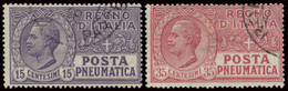 ITALY ITALIA REGNO 1927-28 POSTA PNEUMATICA (Sass. 8-9) USATA OFFERTA! - Posta Pneumatica