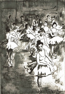 LITHOGRAPHIE ORIGINALE DE VICTOR VIKO (1915 - 1998) -  "LES BALLERINES" - Dessins