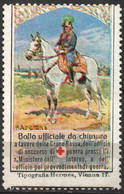 1914 ITALY RED CROSS WW1 Austria Kriegsfürsorge Military WAR Charity LABEL CINDERELLA VIGNETTE Horse GENERAL Radetzky - Propaganda Di Guerra