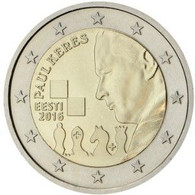 2 Euro ESTONIA 2016 PAUL KERES - EESTI - NUEVA - SIN CIRCULAR - NEW 2€ - Estland