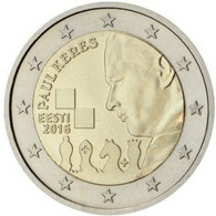 2 Euro ESTONIA 2016 PAUL KERES - EESTI - NUEVA - SIN CIRCULAR - NEW 2€ - Estonia