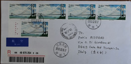 2023 CHINA - Bridge 2.80 - Used Stamps On Air Mail Registered Cover - Storia Postale
