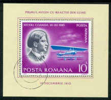 ROMANIA 1978 Aviation Pioneers Block Used.  Michel Block 156 - Blocks & Sheetlets