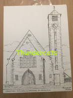 ORIGINELE GROTE TEKENING DOOR PAUL GHYSELEN GHIJSELEN 1992 LANGEMARK POELKAPELLE MADONNA MADONA O L VROUWKERK - Dessins