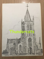 ORIGINELE GROTE TEKENING DOOR PAUL GHYSELEN GHIJSELEN 1991 JABBEKE ST BLASIUSKERK - Dessins