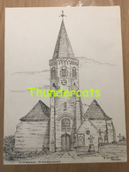 ORIGINELE GROTE TEKENING DOOR PAUL GHYSELEN GHIJSELEN 1991 ZUIENKERKE ST MICHIELSKERK - Dessins