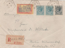 MONACO  LETTRE RECOMMANDEE POUR L'ALLEMAGNE   1928 - Lettres & Documents