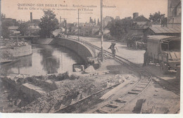 Quesnoy Sur Deûle (Après L'Occupation Allemande) - Rue De Lille Et Travaux De Reconstruction De L'Écluse - Lambersart