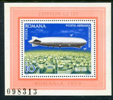 ROMANIA 1978 Airships Block  MNH / **.  Michel Block 148 - Ungebraucht